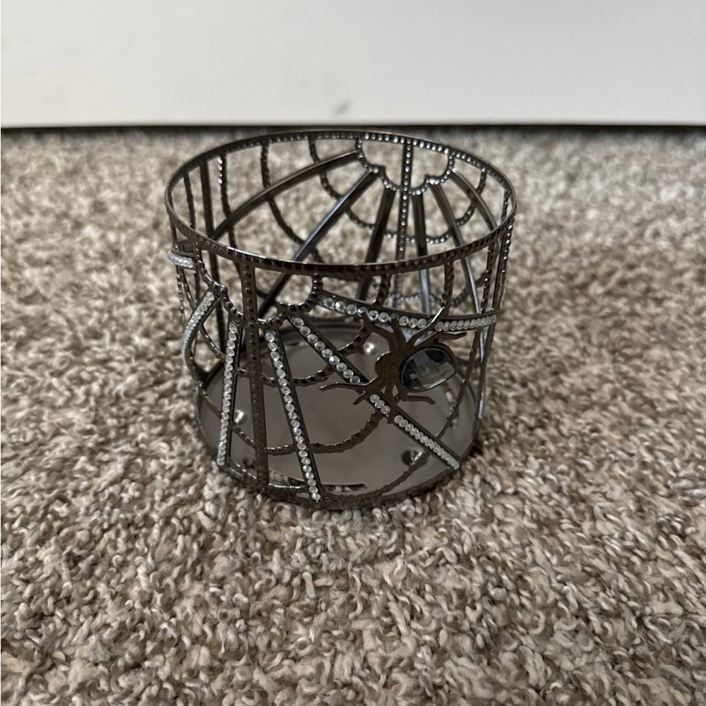 Rhinestone Halloween Spider Candle Holder